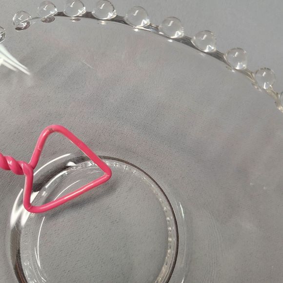 Imperial Candlewick Clear Glass Candy Dish Bowl Server Double Handle Fluted - Picture 7 of 10